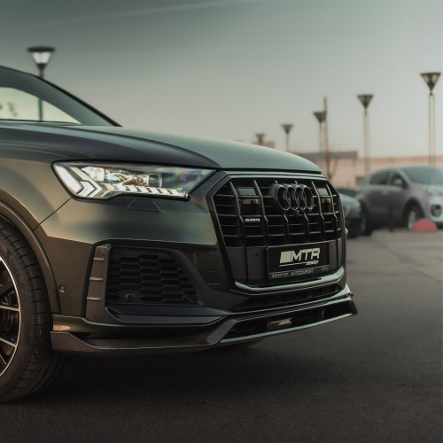 Карбоновый сплиттер MTR Design на передний бампер Audi Q7 S-Line / SQ7 (4M, 2019-2024)